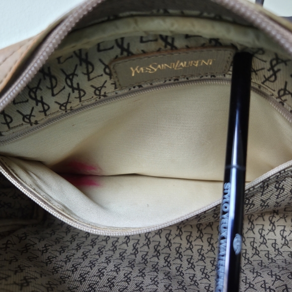 Yves Saint Laurent Brown and Tan Makeup Bag - Picture 6 of 8